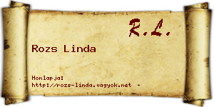 Rozs Linda névjegykártya